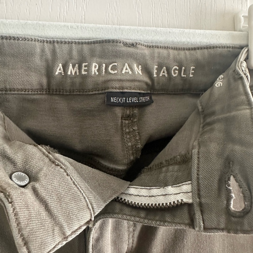 American Eagle Outfitters Olive Green Jeans - Next Level Stretch - Size 16